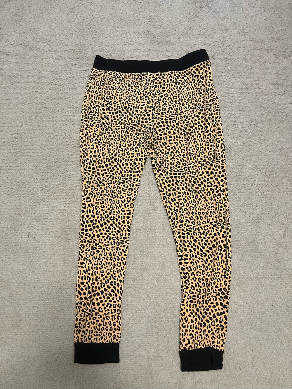 Little Sleepies Leopard Print Sleep Joggers - Black & Tan